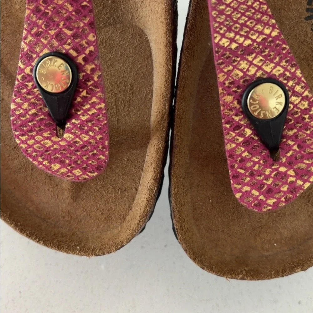 Pink Snakeskin Birkenstock Gizah New without tag or box